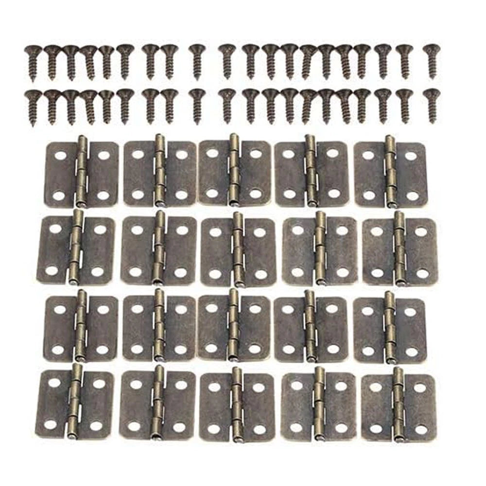 50Pc Antique Bronze Tiny Hinge for Jewelry Box Door (18x16mm)