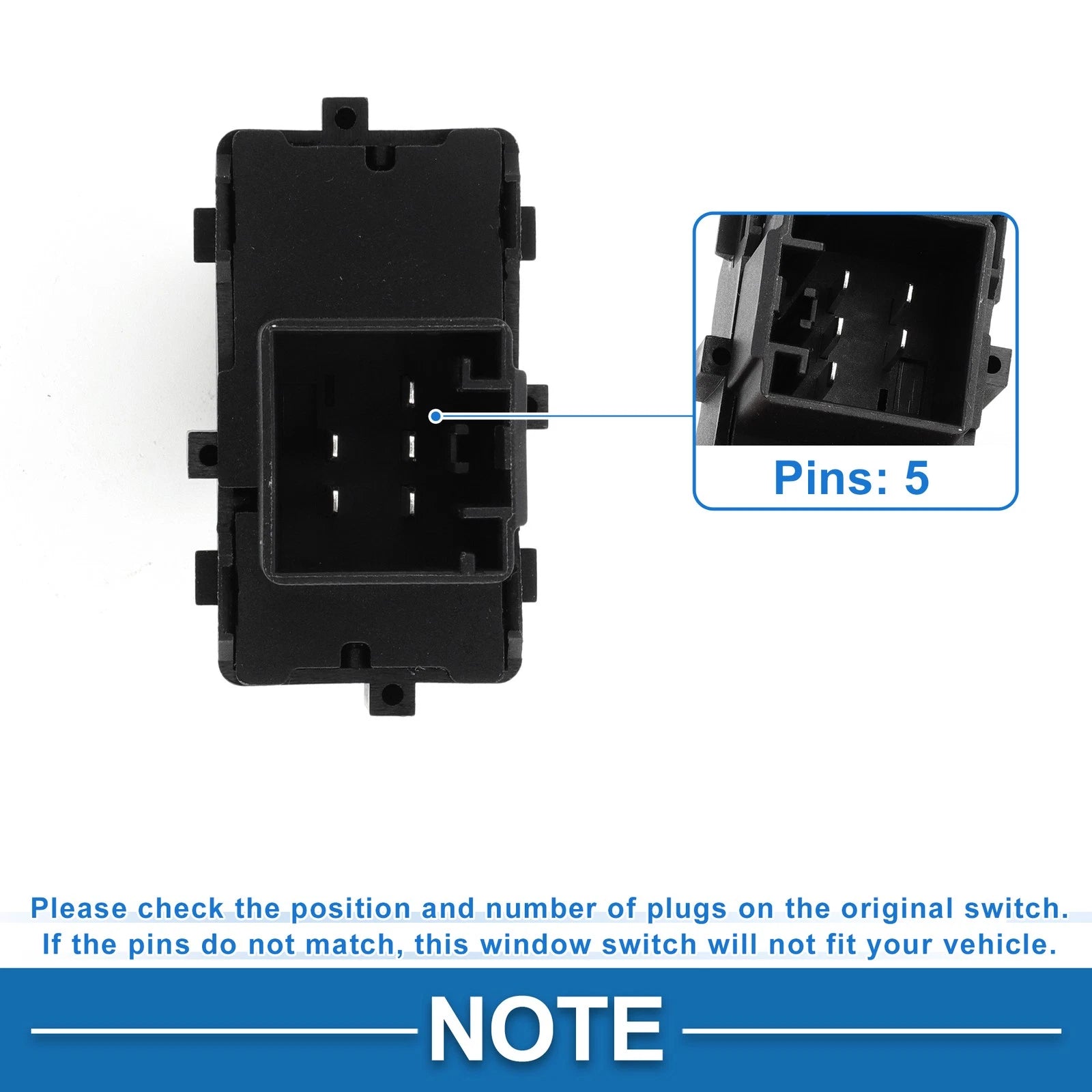 Front Side Power Window Switch for Ford Edge, Expedition, Explorer (2007–2014) No. 6L2Z14529AA