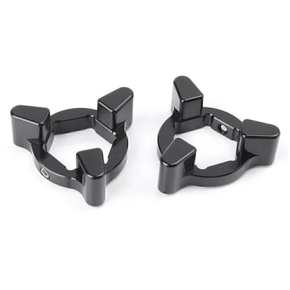 2X CNC Front Anodized Fork Preload Adjusters 19mm Universal Black