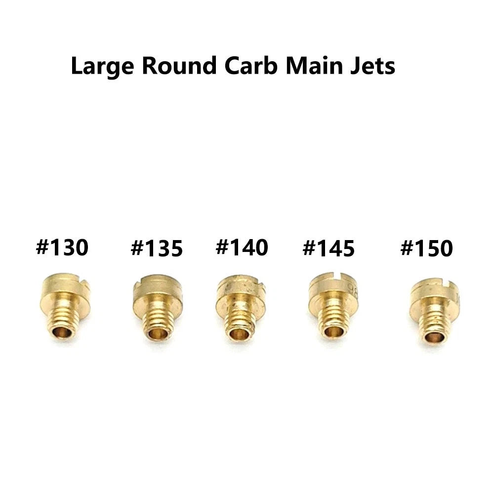 5pcs Large Round Carb Main Jets Replacement For Mikuni #130 #135 #140 #145 #150