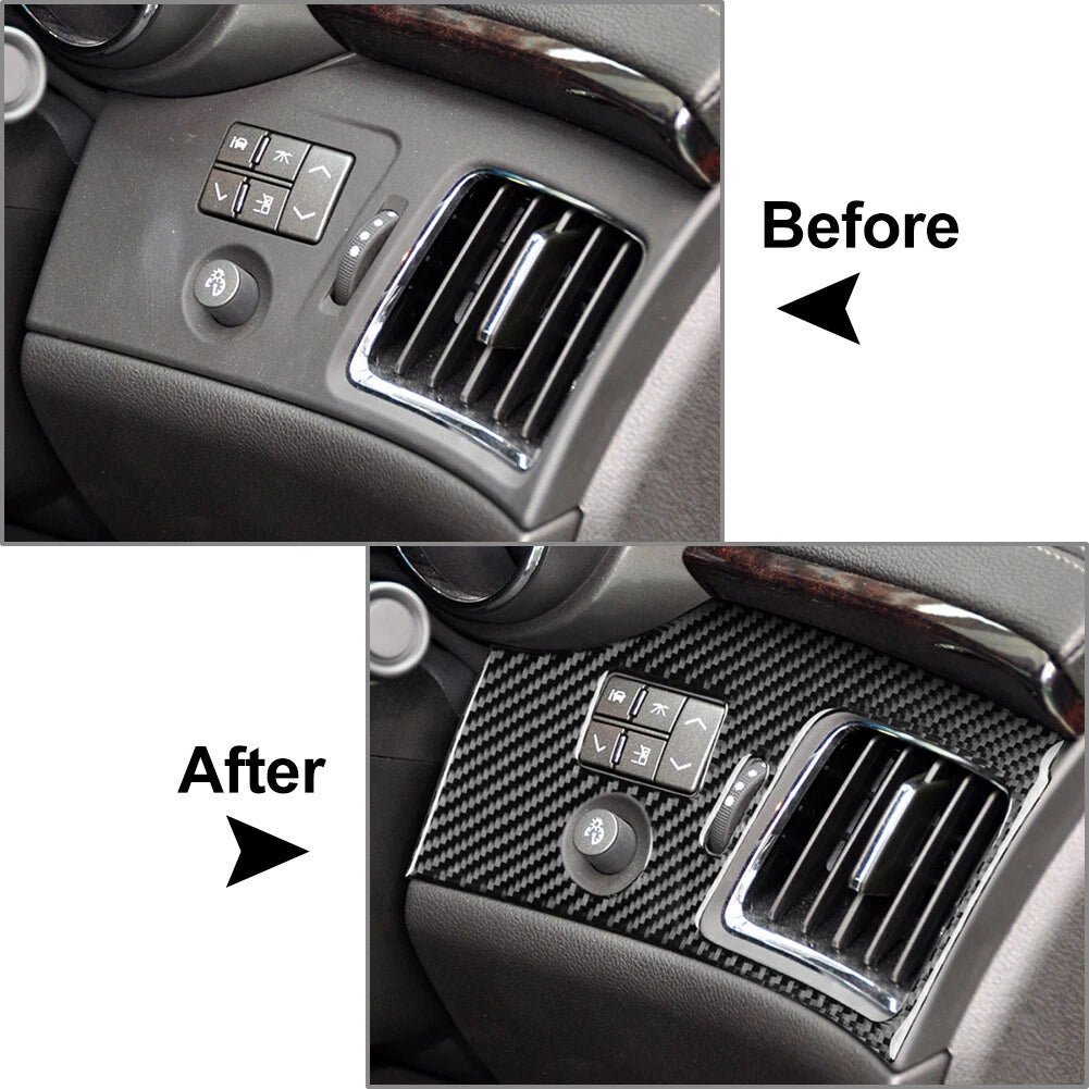 Carbon Fiber Interior Side Air Vent Cover Trim For Cadillac CTS 2008-2013