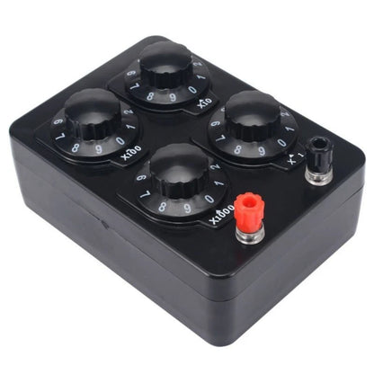Adjustable Resistance Box 0 to 9999 Ohms for Physics Lab Tool