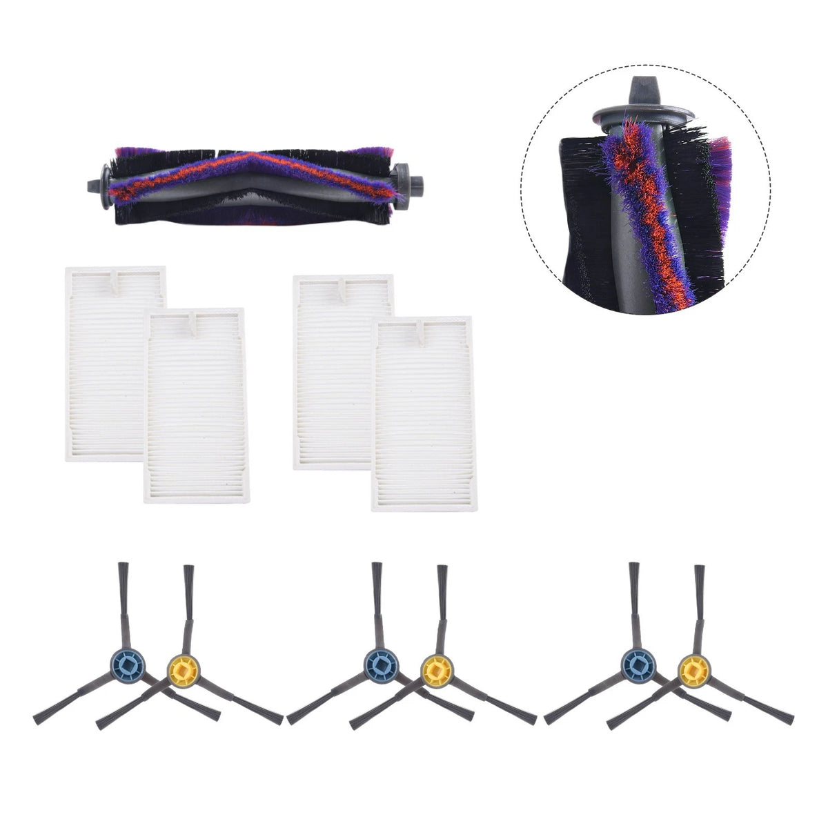 Set of 4 Perfect Compatibility Parts for Midea M9, Eureka NERE10s, Obode A8