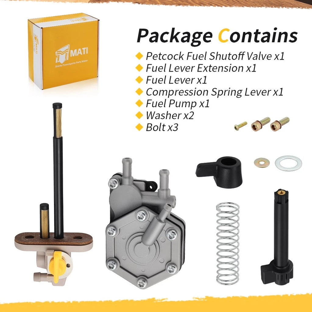 Fuel Pump & Valve Petcock for Polaris Scrambler 500, Magnum 425, Big Boss 500 (1995–2005)