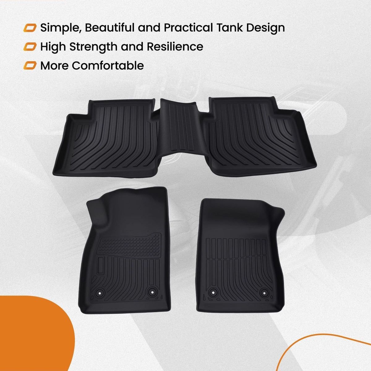 All-Weather TPE Carpet Floor Mats for Chevrolet Impala (2014–2020)
