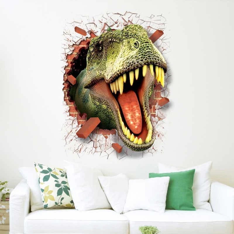 3D Dinosaur Wall Sticker for Kids Room Decor
