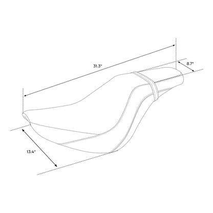 Driver Passenger Seat for Harley Softail Slim Heritage Classic Street Bob (2018–2023)