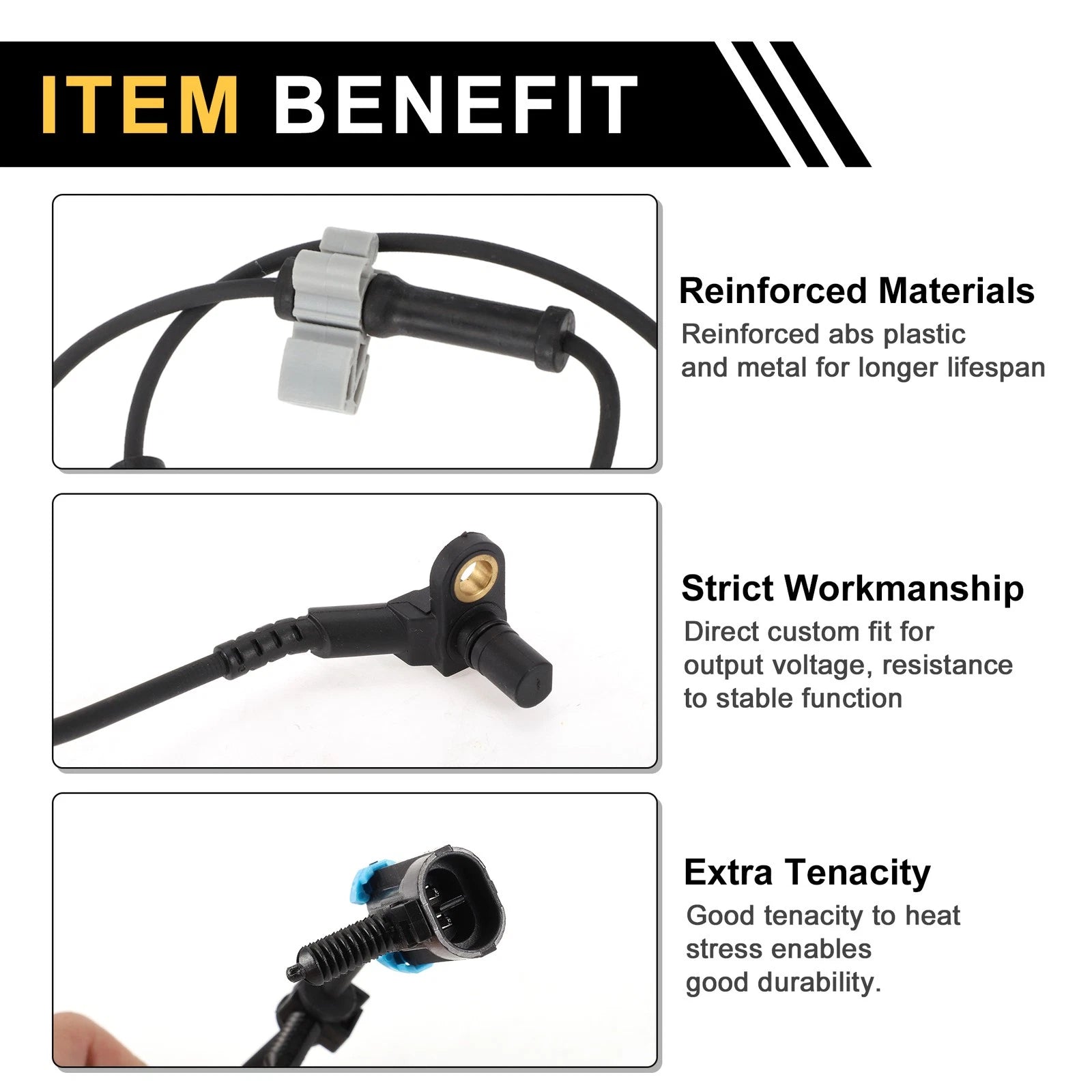 ABS Wheel Speed Sensor for GMC Sierra 2500 HD (2007–2010) 1 Pc Front Left Right
