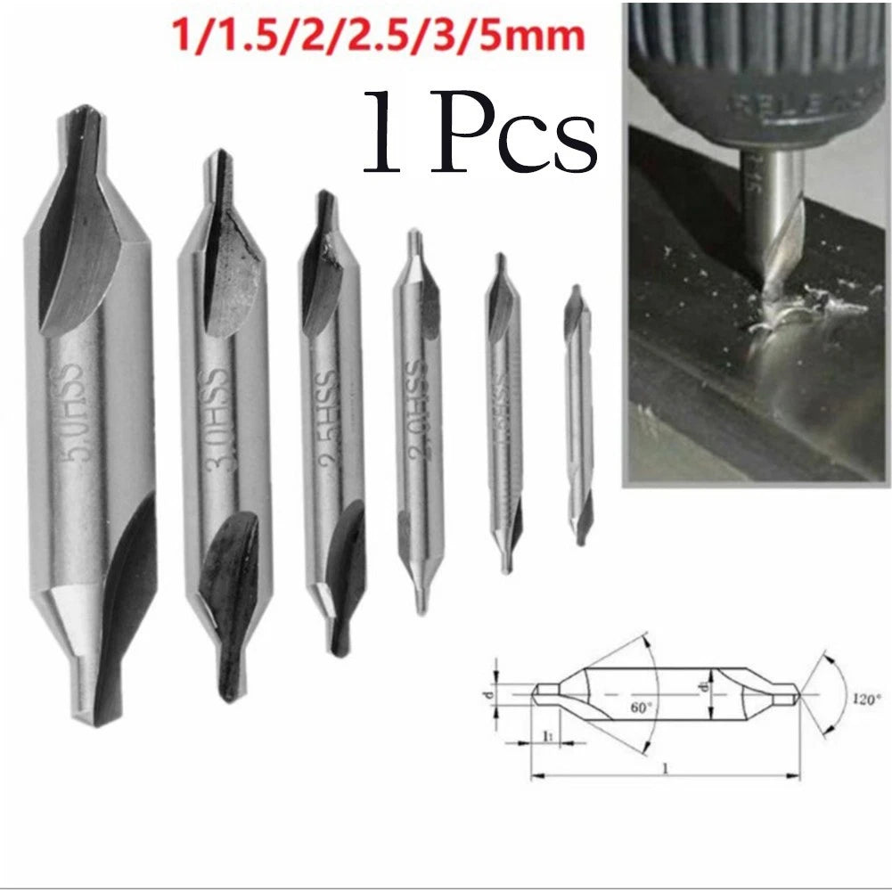 Center Drill Bit Set 60 Degree HSS (1mm - 5mm)