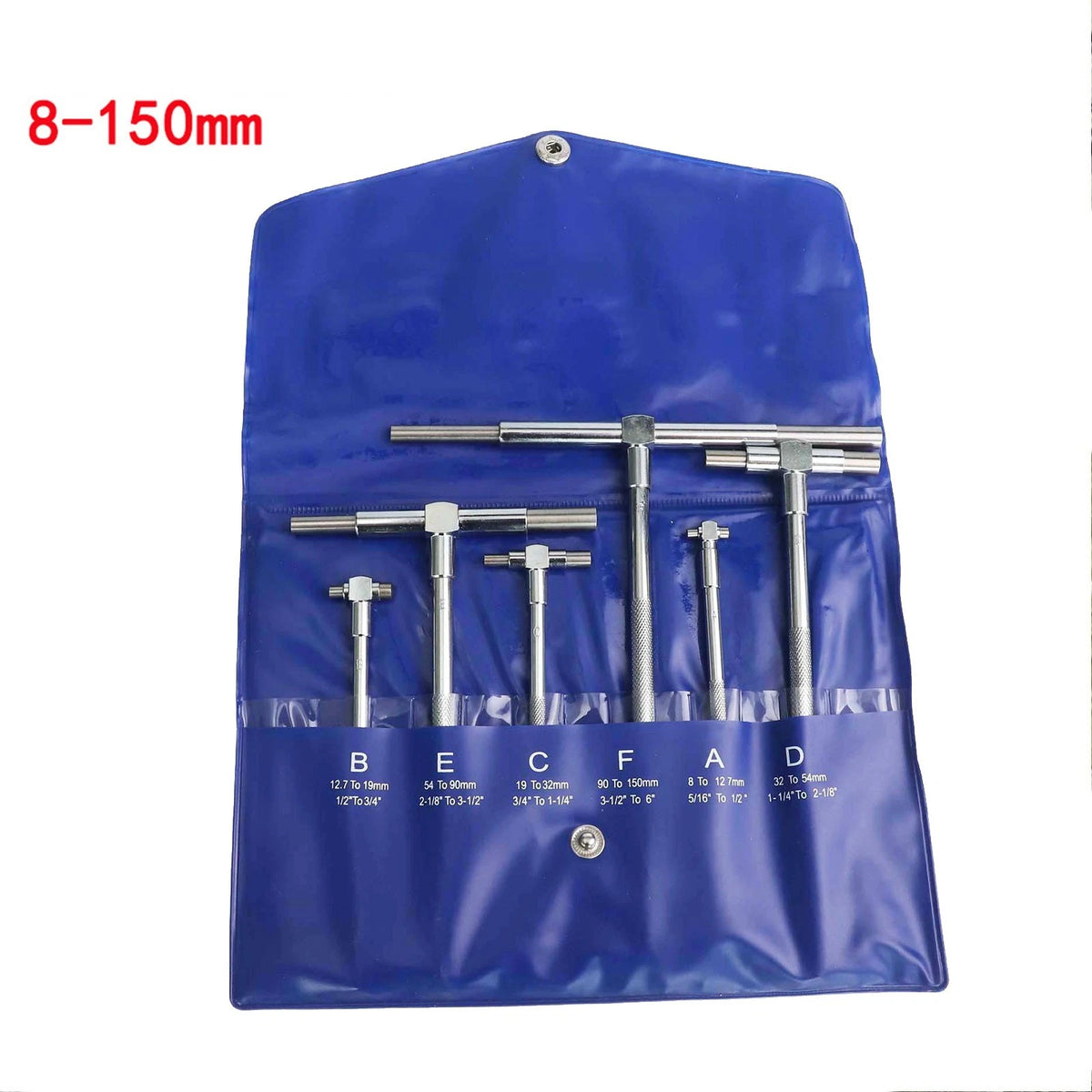 6pcs Micrometer Telescopic Gauge Set for Adjustable Inner Diameter Inspection
