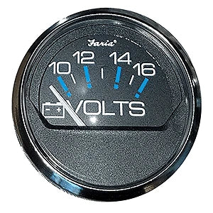 Faria 13705 Chesapeake Voltmeter for Automotive (10-16 VDC)