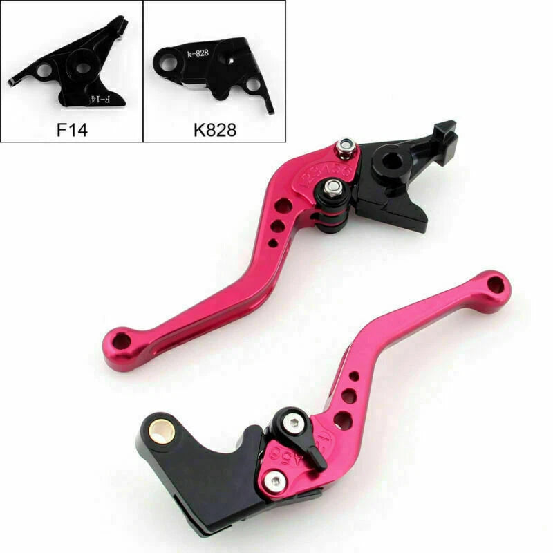 Short Brake Clutch Levers for Kawasaki ZX6R ZX636R ZX6RR ZX9R ZX10R ZX12R Z1000 (2000–2023)