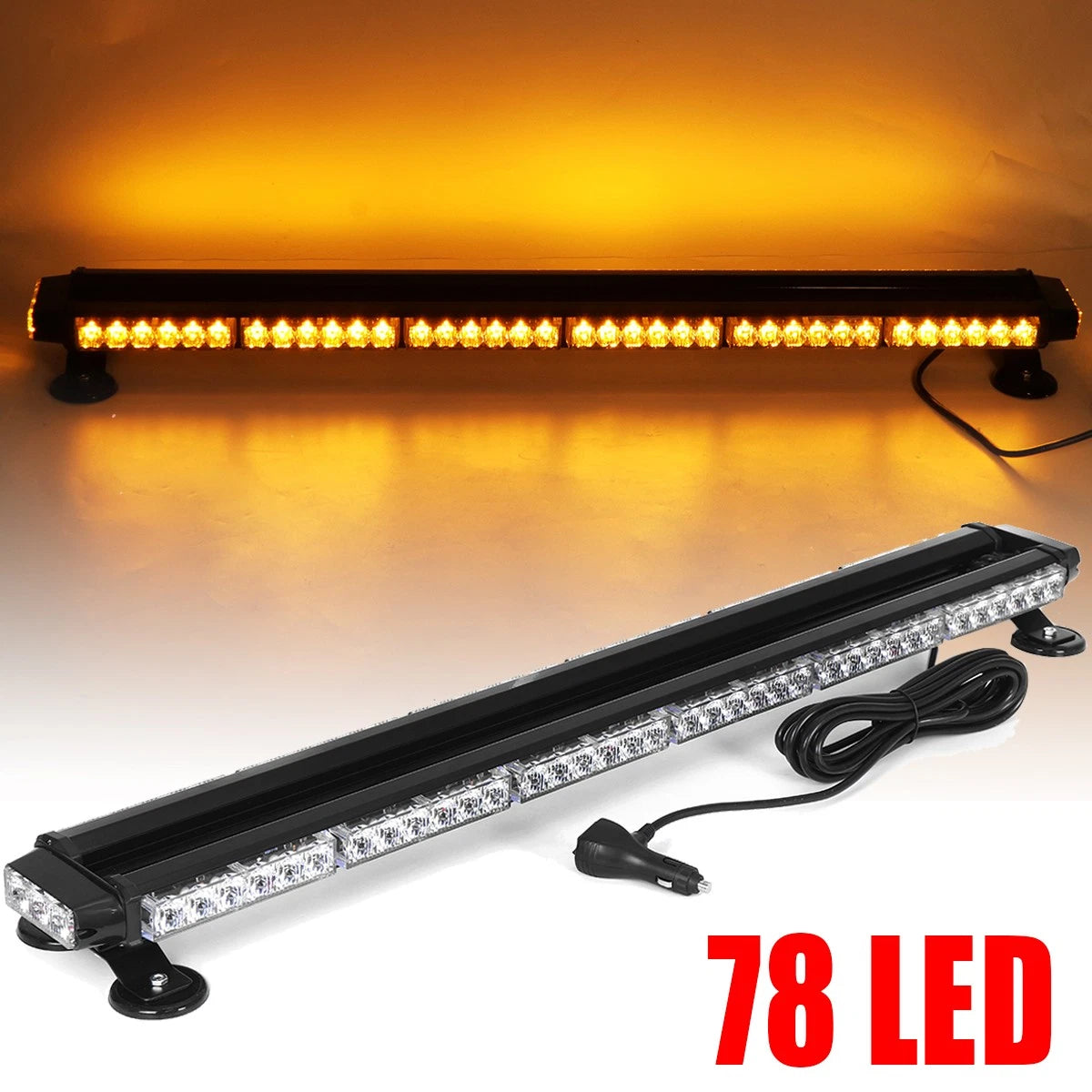 78" LED Amber Strobe Light Bar for Tow Truck Emergency Response
