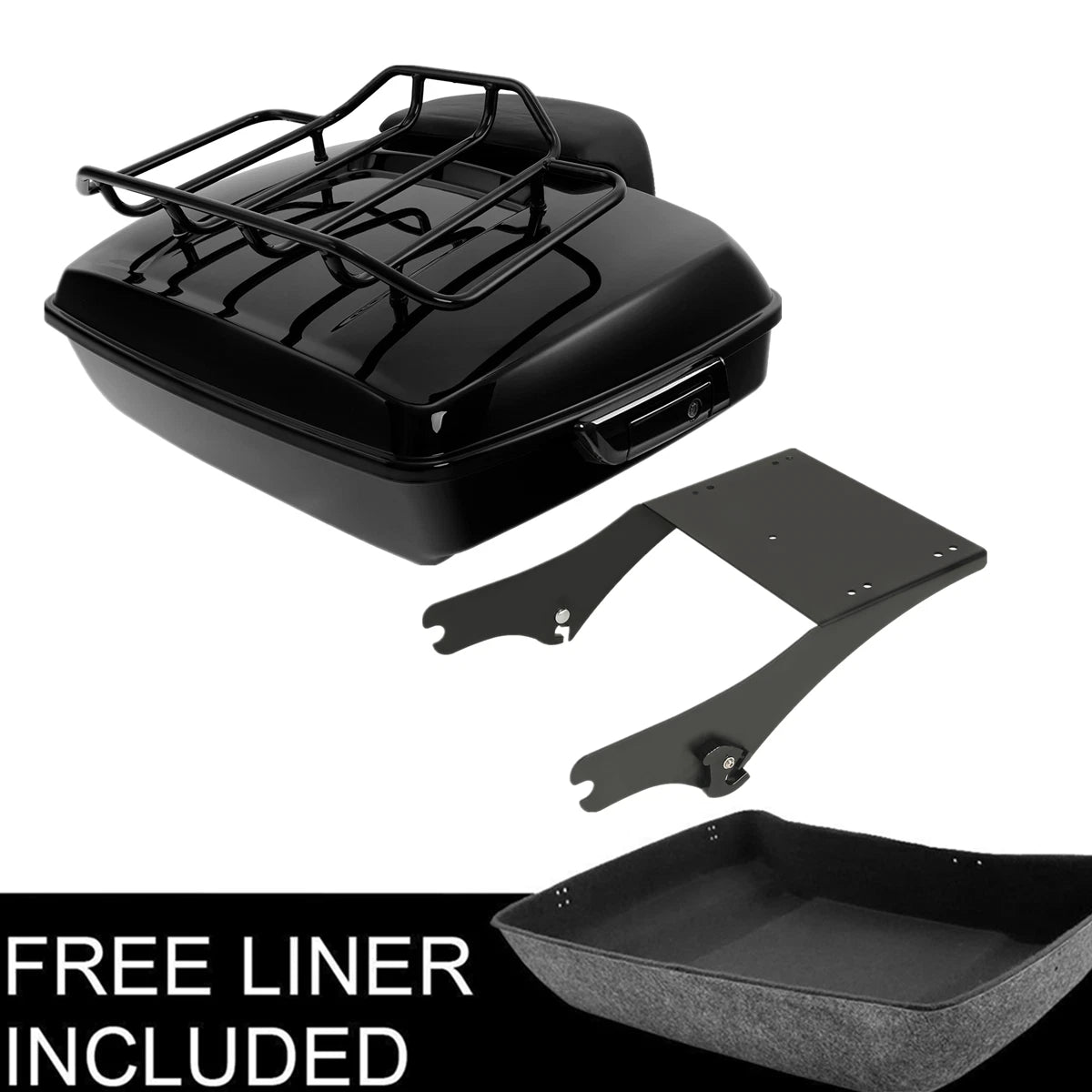 Trunk Mount Rack Pad for Harley Touring Road King Glide (1997–2008) Black