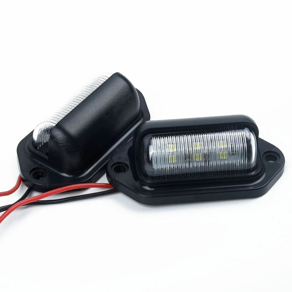 2X Waterproof LED License Plate Light for Universal Vehicles (12V)
