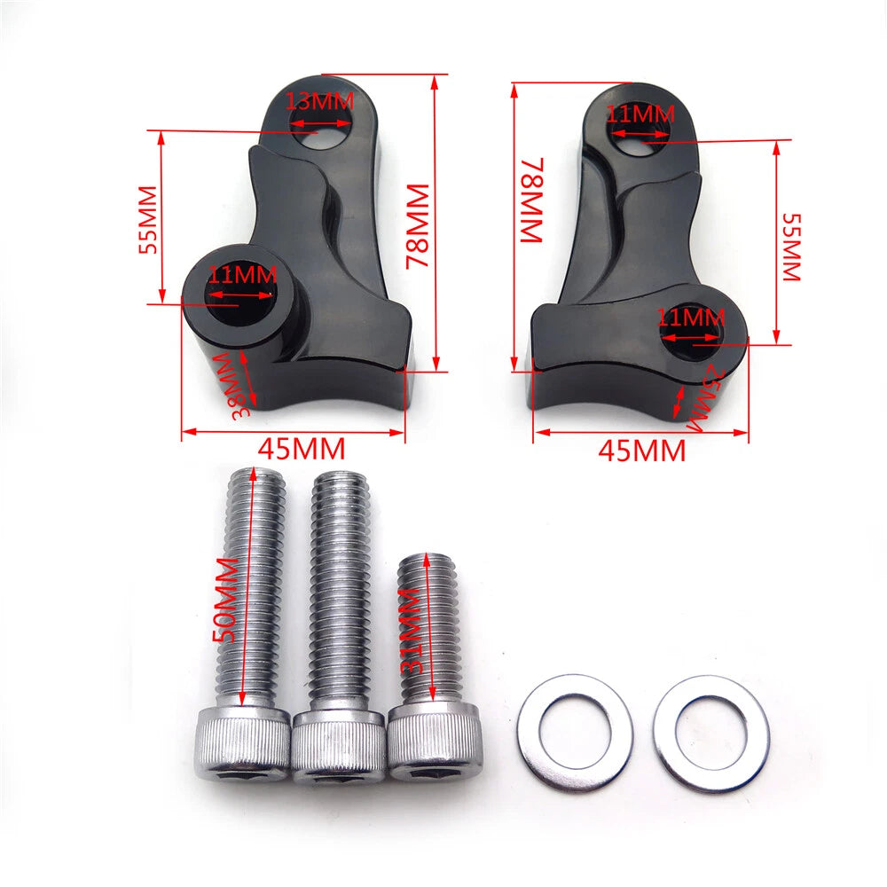 1.75" Rear Drop Lowering Slam Kit for Harley Dyna Street Bob Fat Bob (2006–2017)