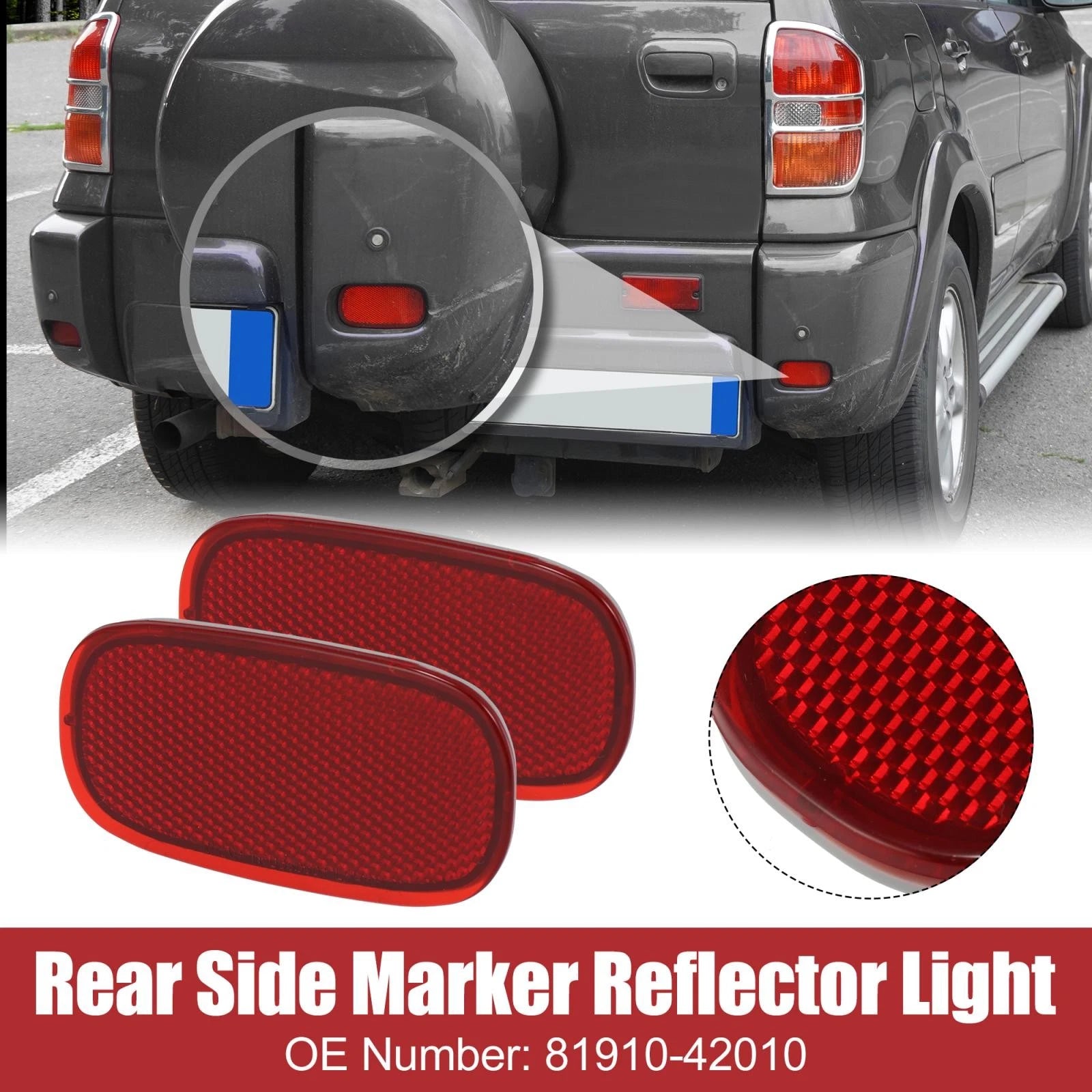 Rear Bumper Side Marker Reflector Replacement for Toyota RAV4 Left Right (2013–2018)