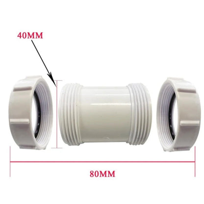 40mm PVC Straight Pipe Connector for Plumbing Pipe Extensions