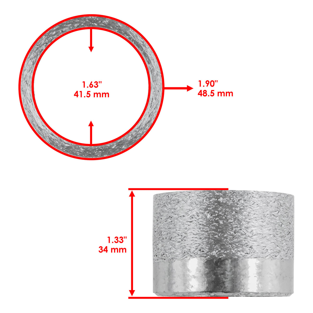 Exhaust Muffler Gasket Replacement for Yamaha YZ450F YZ250F (2004–2013)