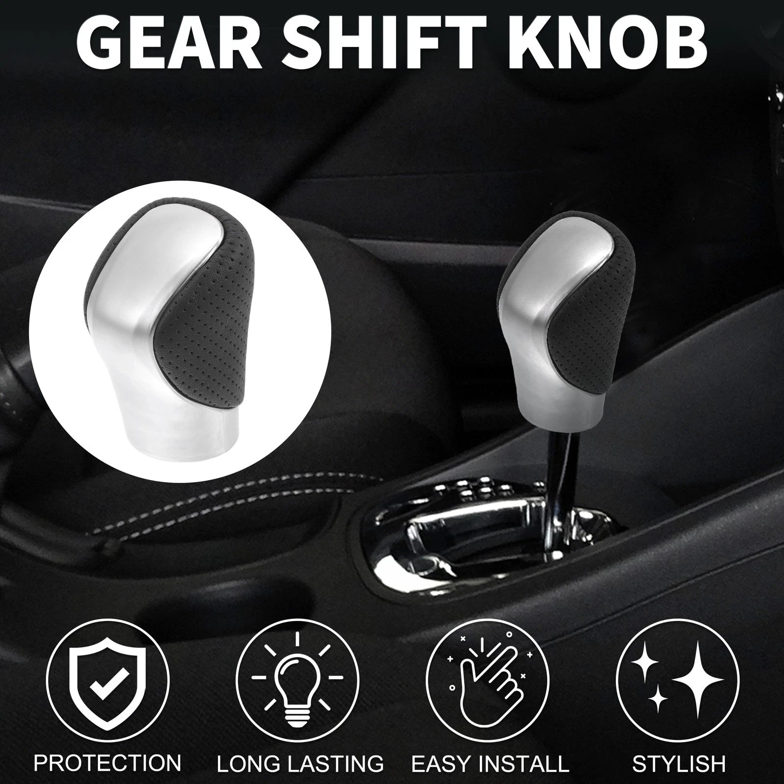 Gear Shift Knob Replacement for Lexus ES350 (2016–2018) Faux Leather