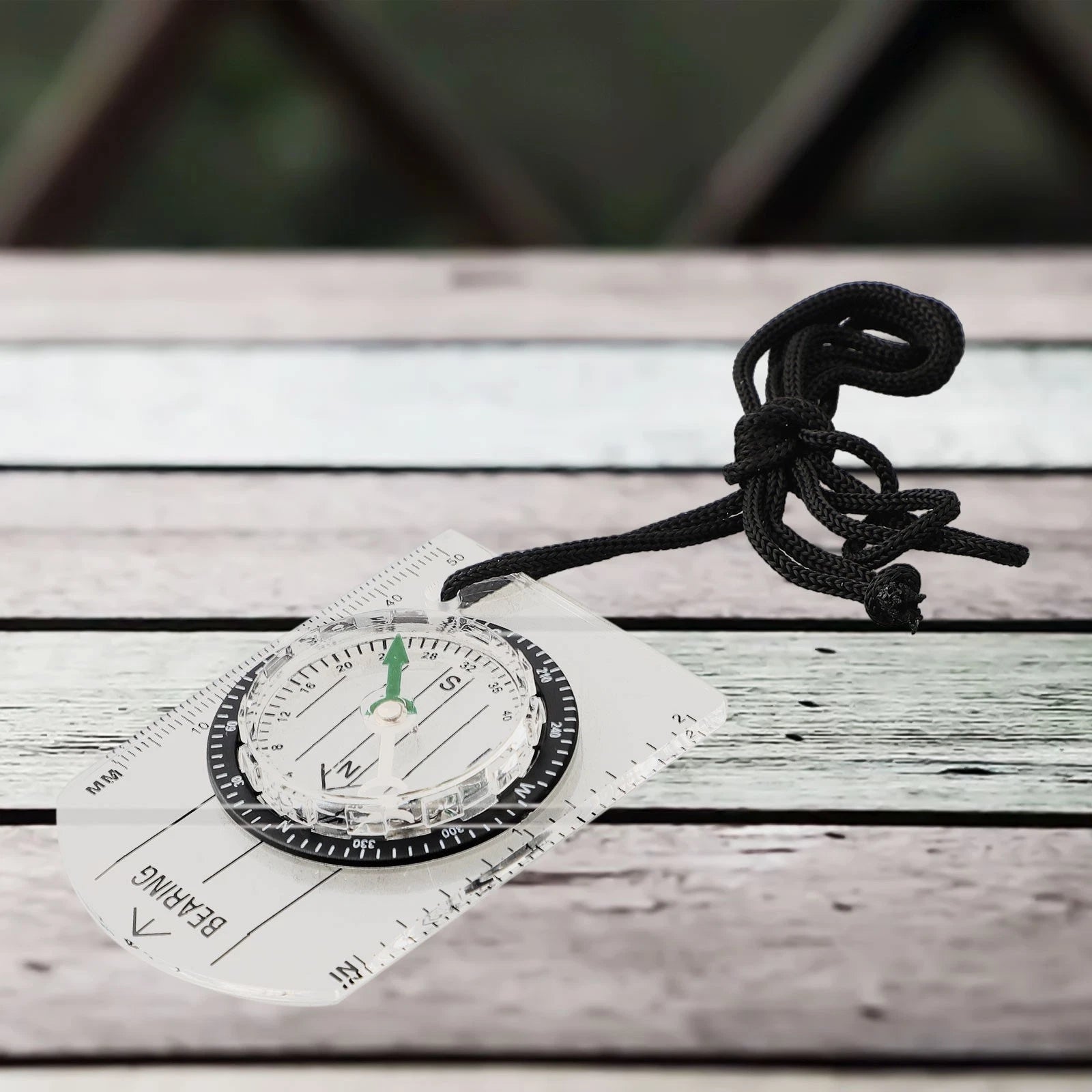 Outdoor Navigation Tool Compact Ruler with Compass for Adventurers