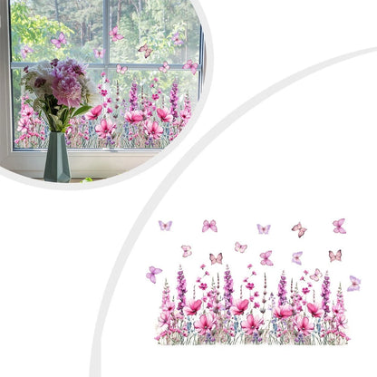 Floral Window Clings for All Vehicles (Easy Installation, All-Angle Visibility)