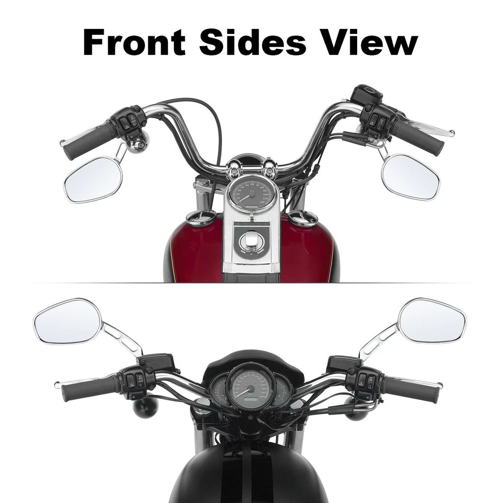 Chrome Rearview Mirrors for Harley Dyna FXDB (2006–2017)