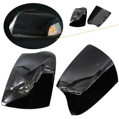 2X Glossy Black Rearview Side Mirror Cover for Ford Focus (2005–2008)