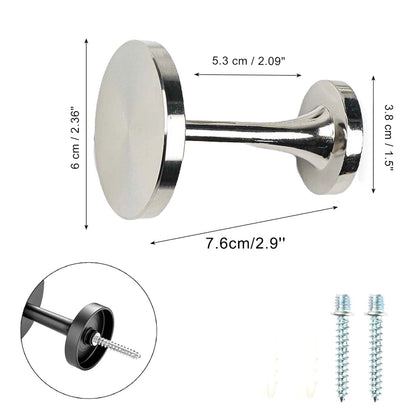 2X Metal Curtain Holdbacks for Stylish Curtains (Easy Install, Black)