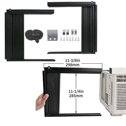 Portable AC Window Seal Plate for Adjustable Louvered Design
