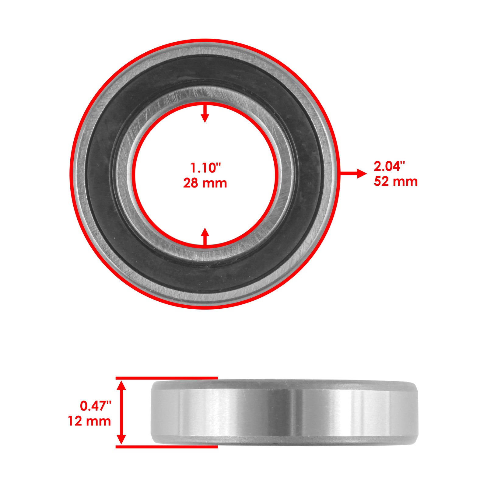 Ball Bearing Single Row Rubber Sealed for 28x52x12 60/28-2RD (2000–2026)