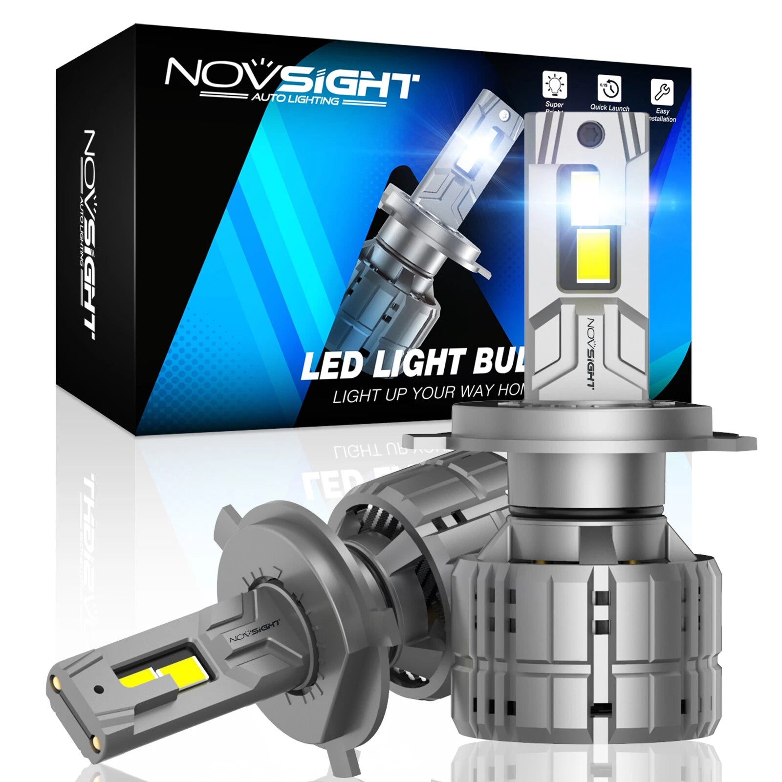 H4 9003 LED Headlight Bulb Kit 40000LM for