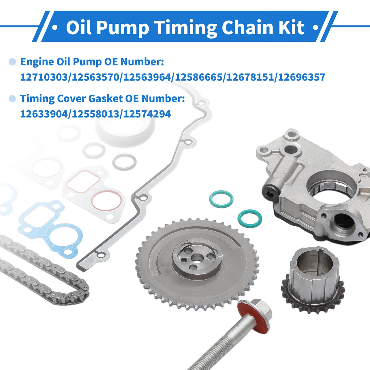 Oil Pump Timing Chain Kit for Cadillac Escalade (2002–2006) 5.3L 6.0L
