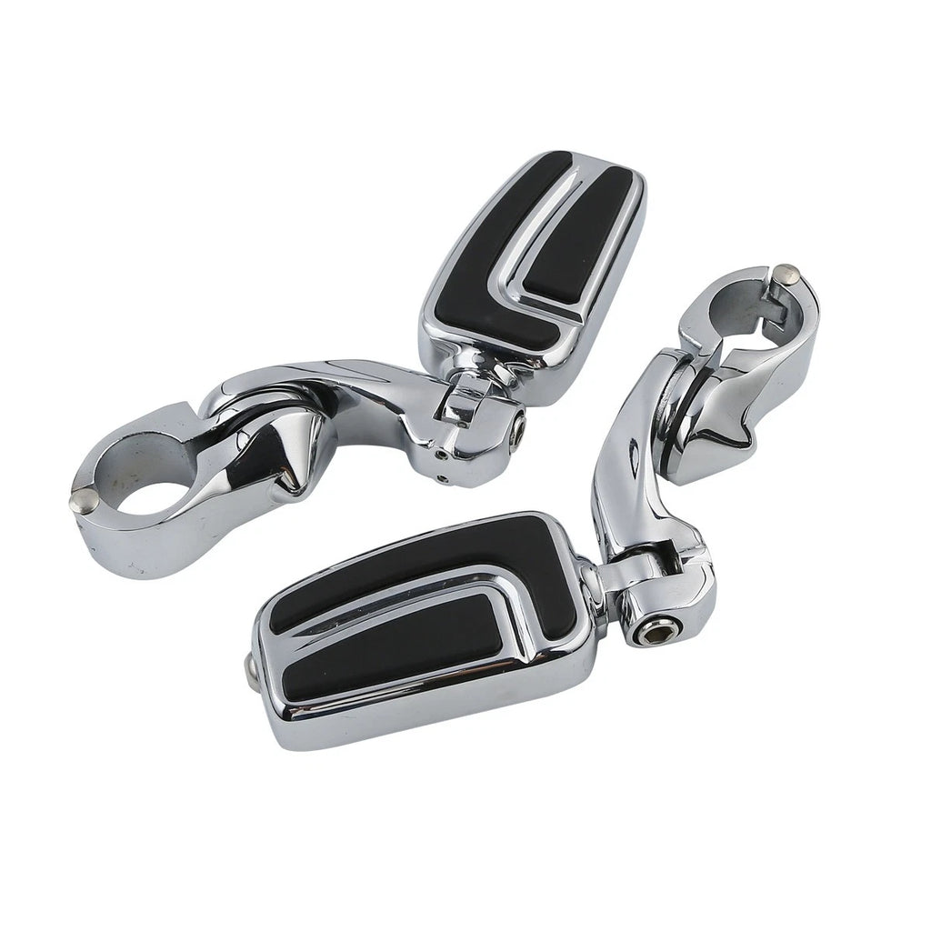 1.25'' Short Angled Highway Engine Guard Footpeg Mount for Harley Glide
