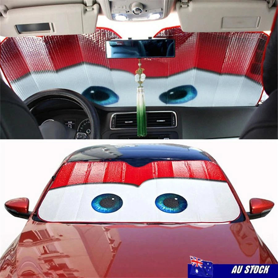 Window Foils Cartoon Eye Windshield Sunshade for AU