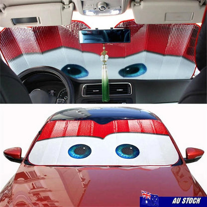 Window Foils Cartoon Eye Windshield Sunshade for AU