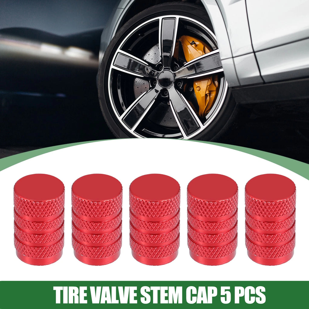 5pc Tire Valve Stem Caps Universal Replacement for 17mm Car SUV Bike