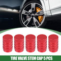 5pc Tire Valve Stem Caps Universal Replacement for 17mm Car SUV Bike