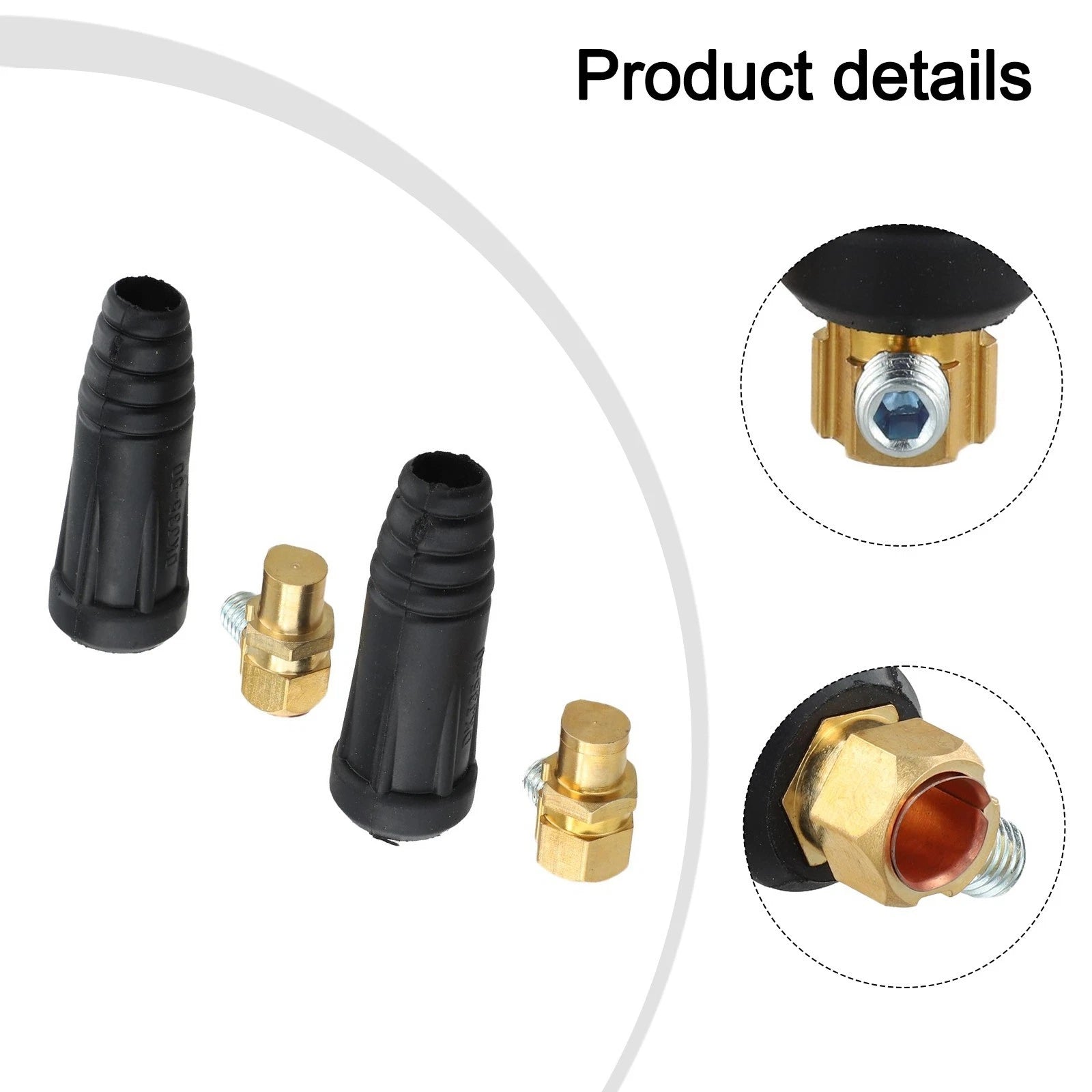 2X DKJ3550 Welder Male Cable Connector for Welding Machine