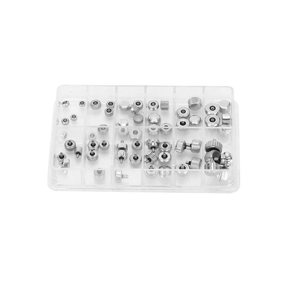 Stainless Steel Watch Crown Button Kit for Watchmaking (No Year Range)