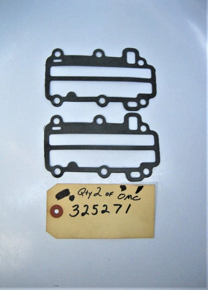 Set of 2 Crankcase Cover Gaskets for Evinrude Johnson Outboard (OEM 325271)