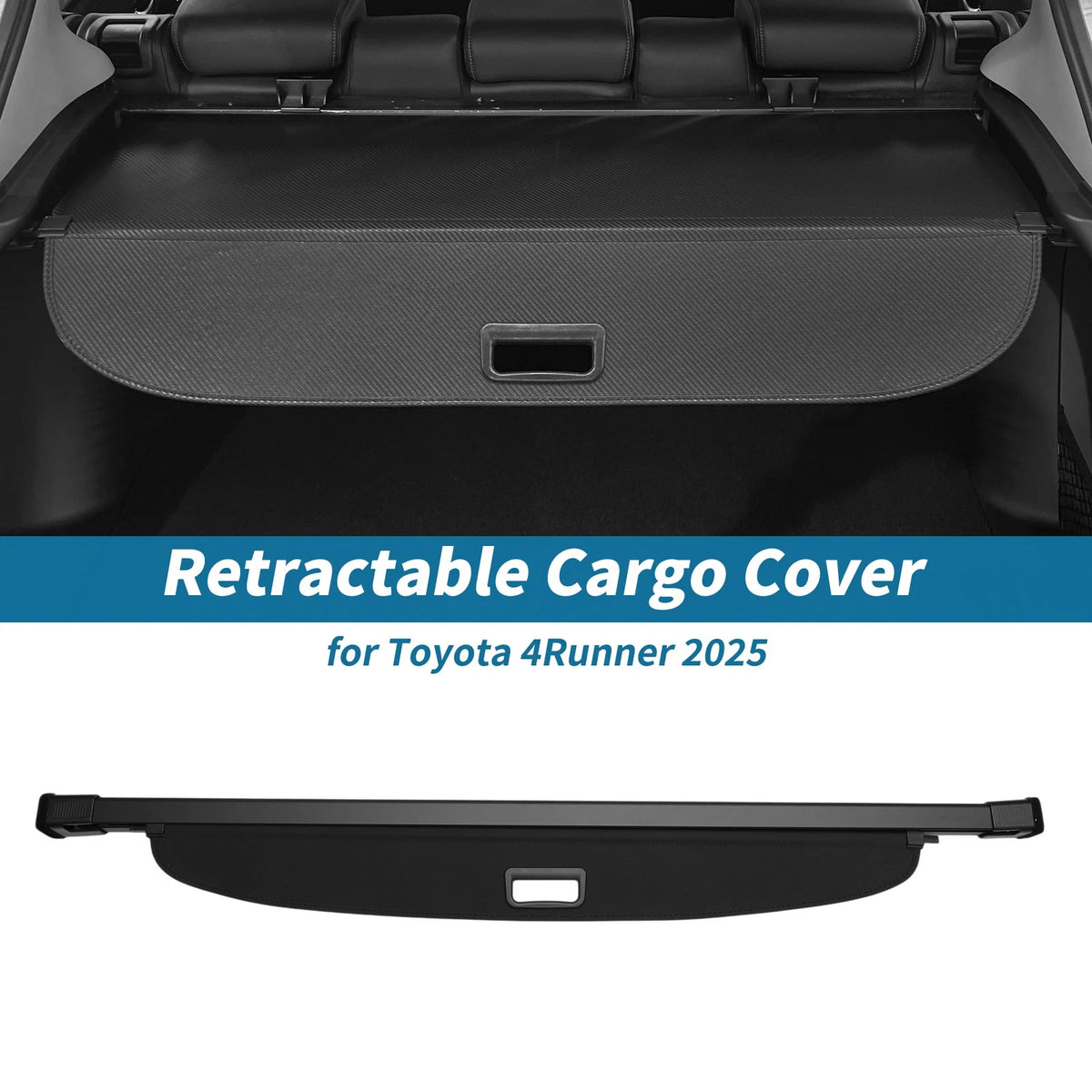 Rear Retractable Cargo Cover for Toyota 4Runner (2025) Gloss Black
