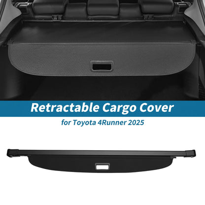 Rear Retractable Cargo Cover for Toyota 4Runner (2025) Gloss Black