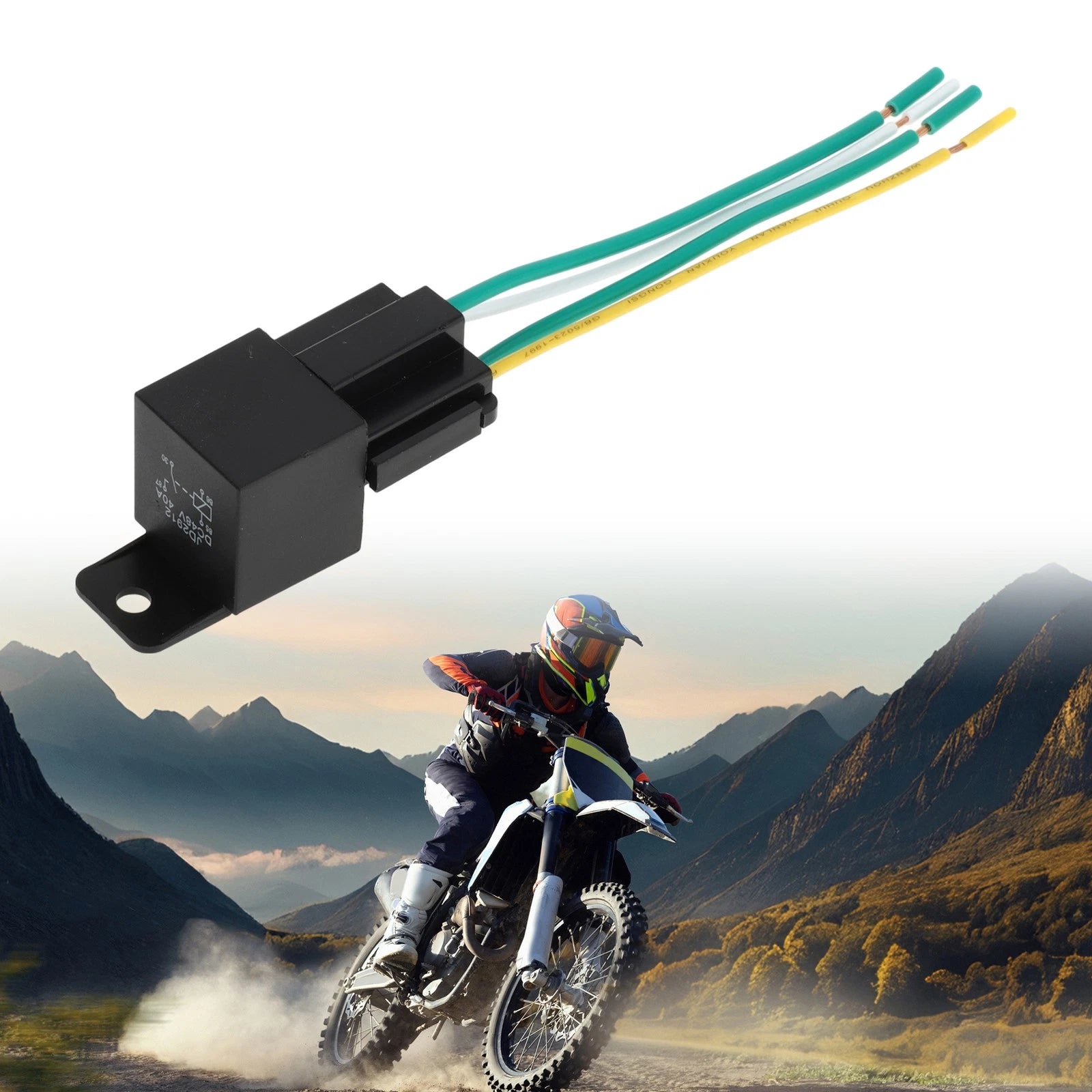 1 Pc Auto Relay 4 Pins 48V 40A with Harness Socket for Universal Use