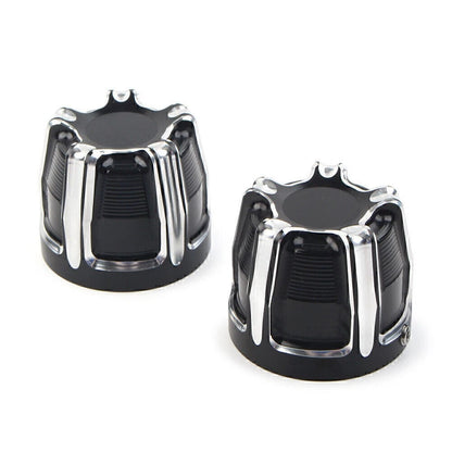 Front Axle Nut Cap Covers for Harley Softail Touring Street Glide Dyna XL (–)