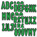 Set of 4 Waverunner Jetski PWC Boat Registration Numbers A-Z 0-9 (Green)