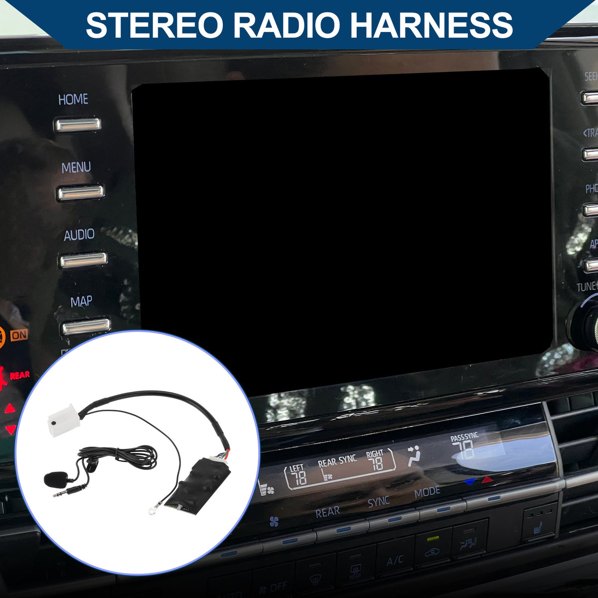 Stereo Radio Harness with Microphone Handsfree for Lexus Toyota (2009–2017)