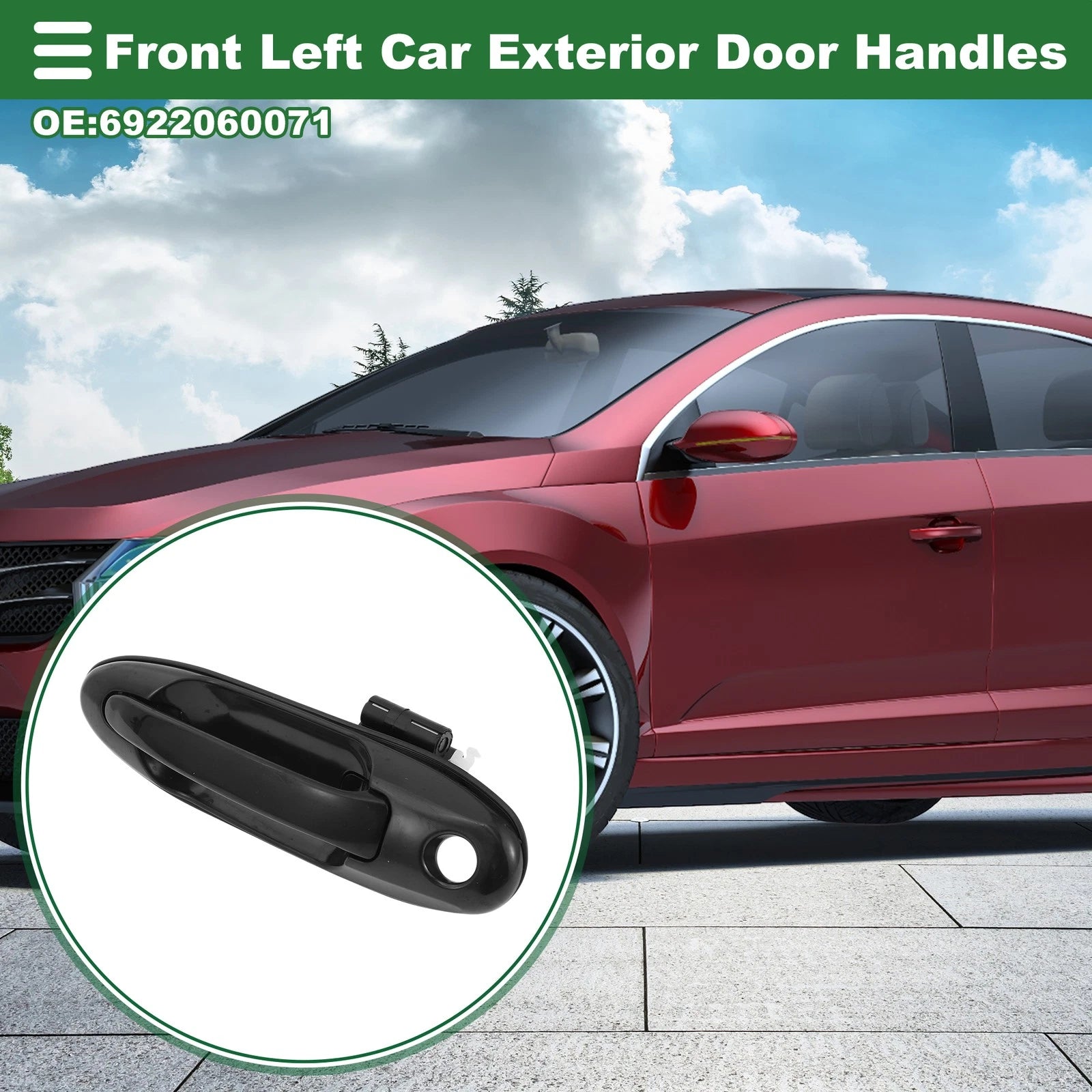 Front Left Exterior Door Handle Replacement for Toyota Land Cruiser (2008–2019)
