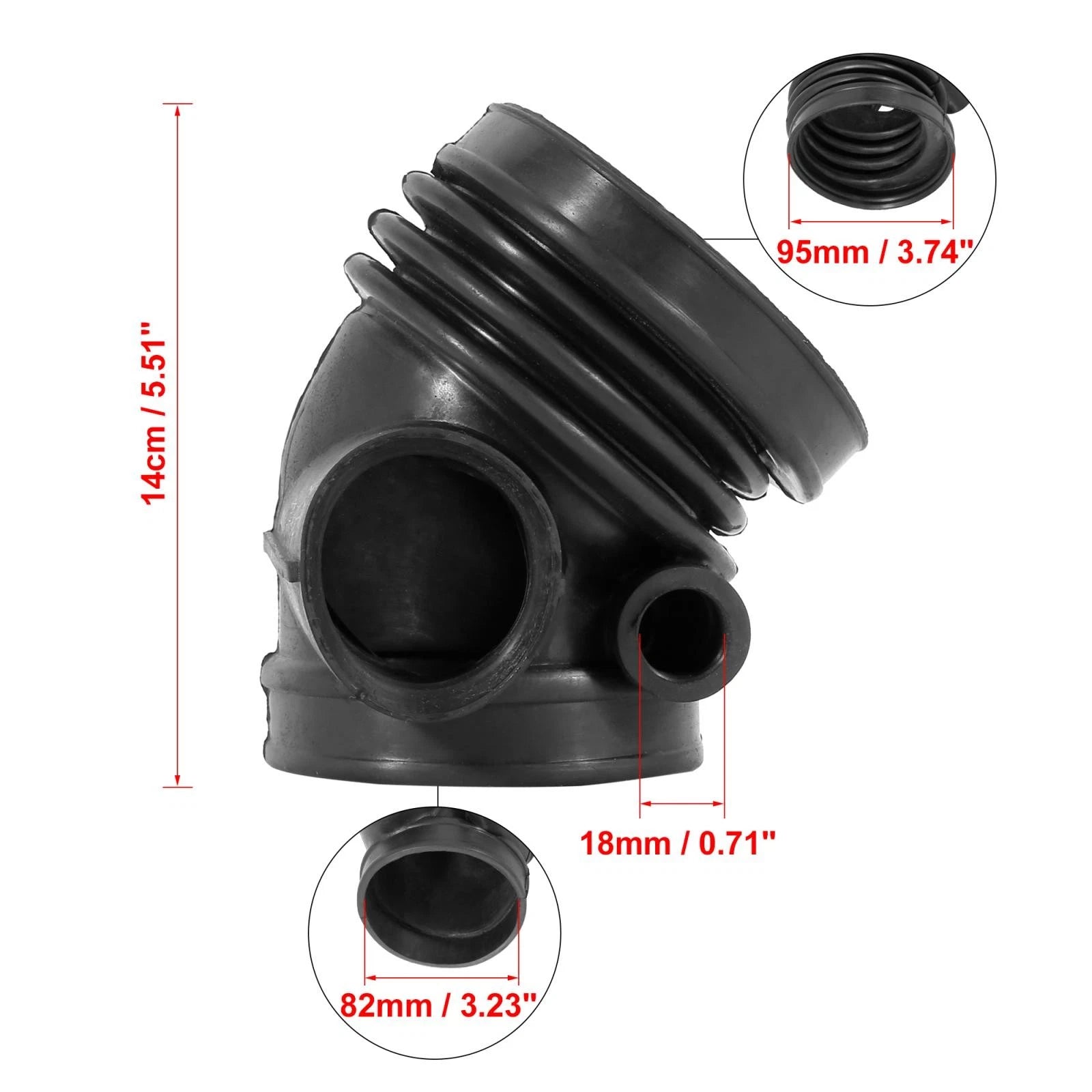 Air Intake Hose for BMW 528i 1997-1998 Rubber Replacement Intake Tube