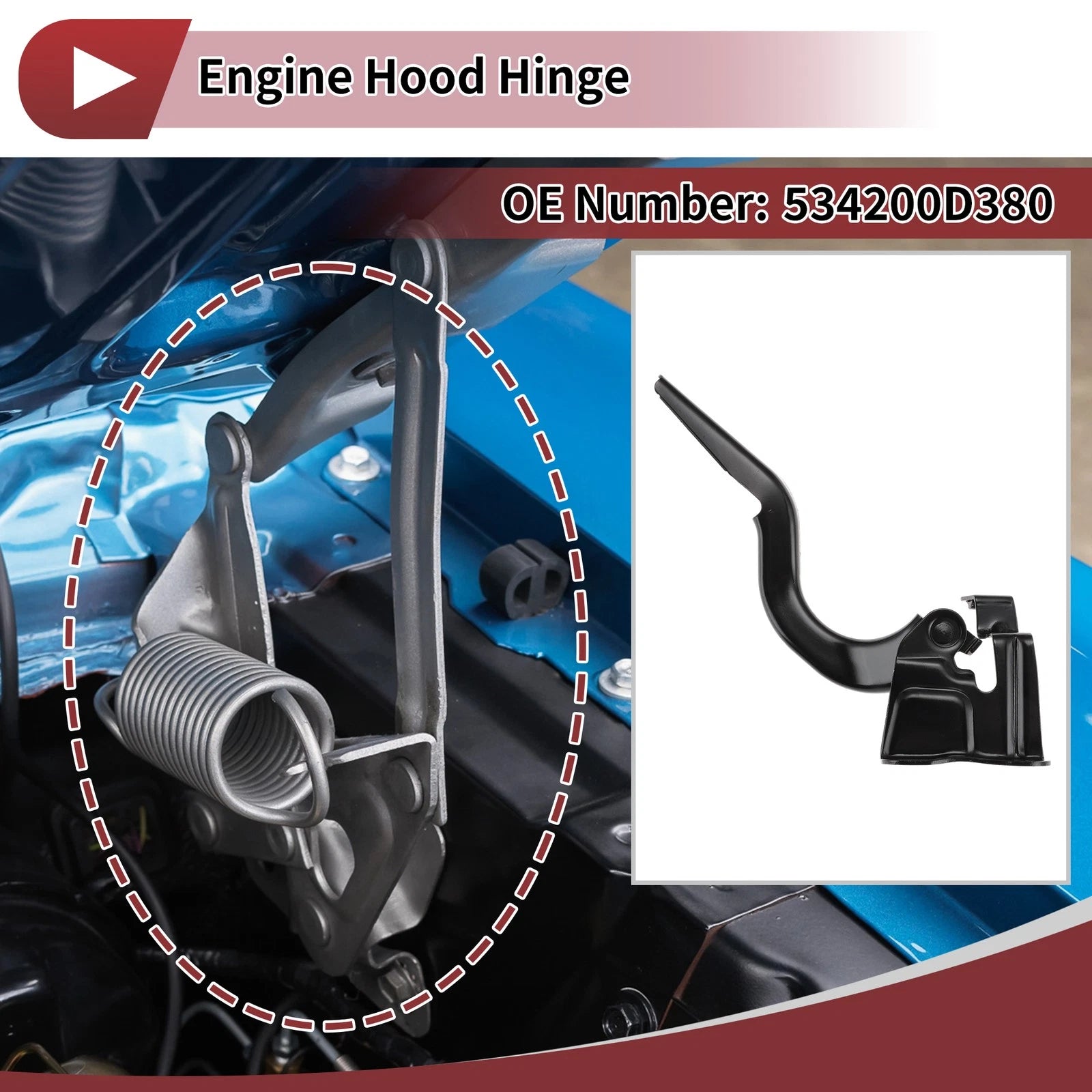 Hood Hinge Left Side OEM Replacement for Toyota Vios 2014–2014